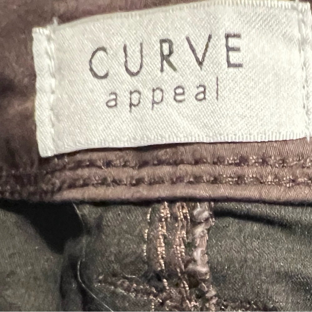 200. NWT Curve Appeal Minimalist Jeggings 4/27 Brown - Picture 6 of 6